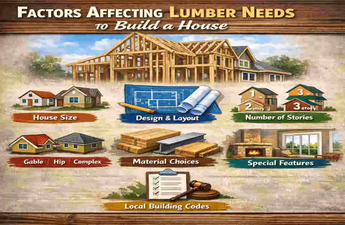 how much lumber is needed to build a house