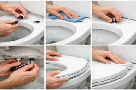 how to change toilet seat with hidden bolts