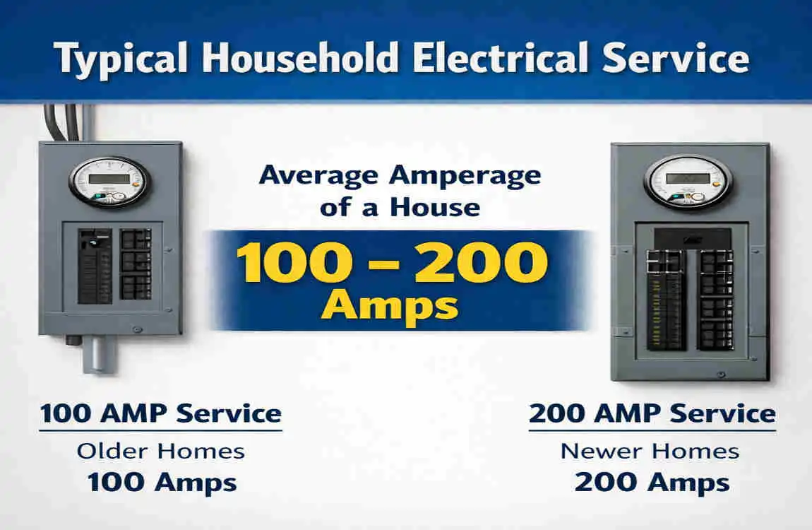 what is the average amperage of a house