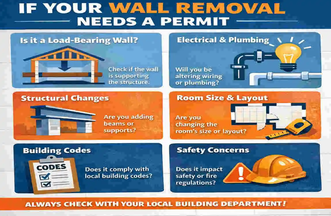 can i remove a wall in my house without a permit