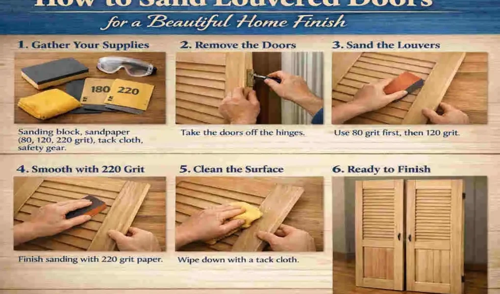 how to sand louvered doors