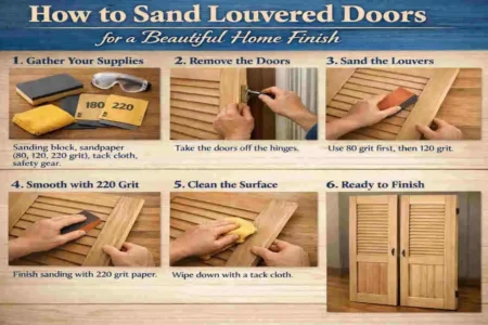 how to sand louvered doors