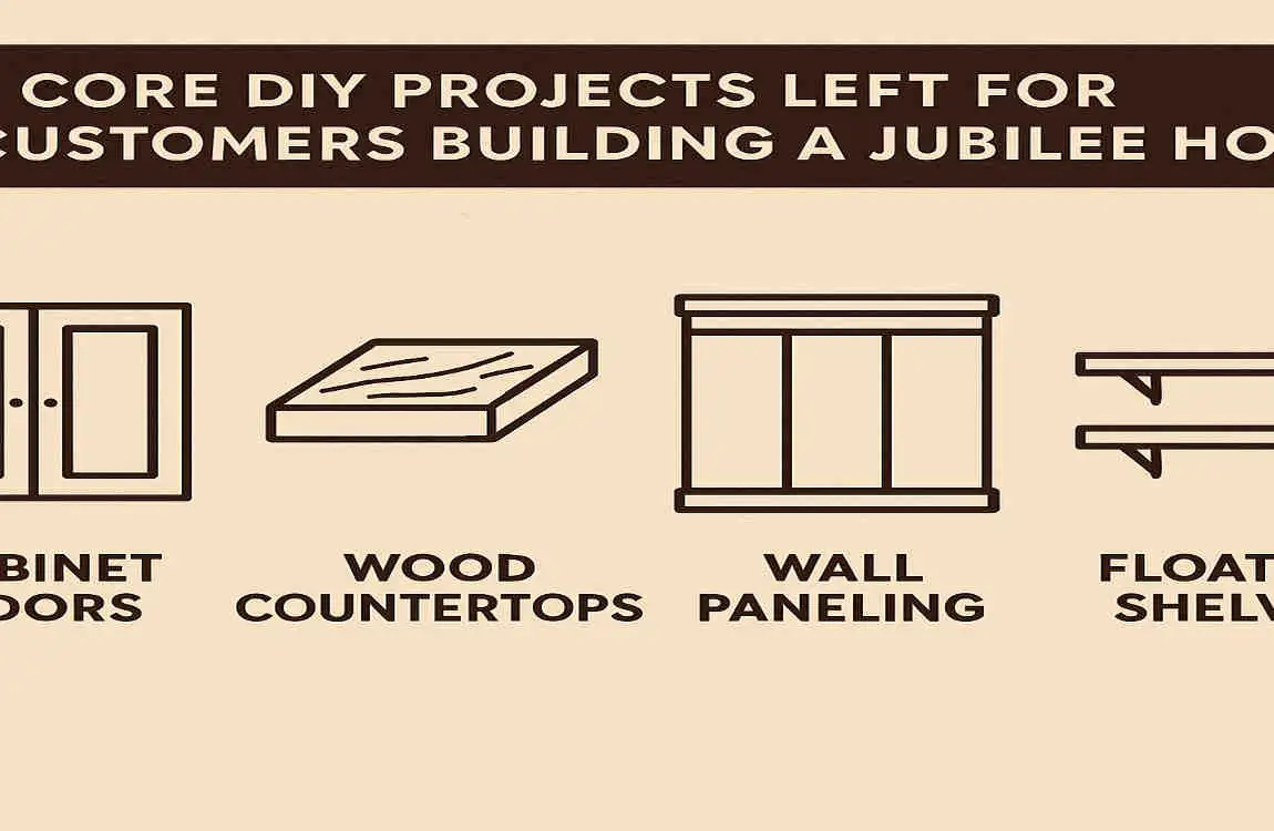 what diy projects aee left for the custmer building a jubalee home decor 