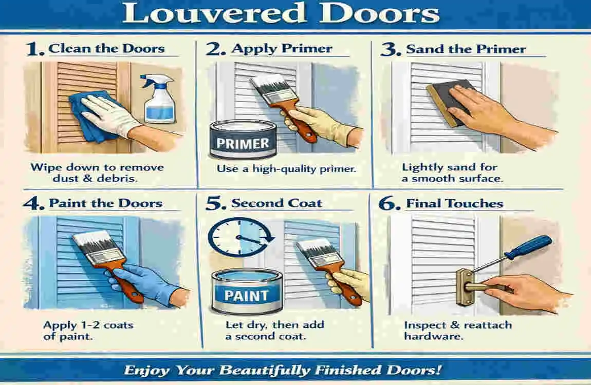 how to sand louvered doors