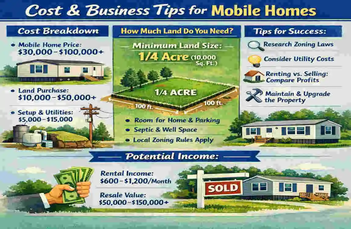 how much land is required for a mobile home