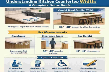 how wide is a kitchen countertop