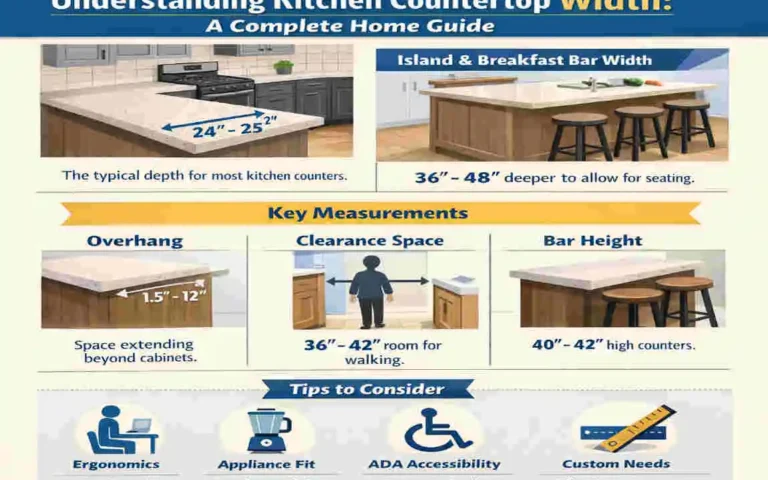 how wide is a kitchen countertop
