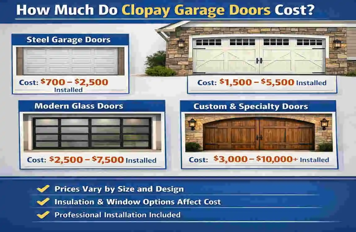 how much do clopay garage doors cost