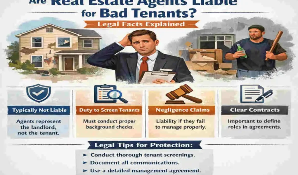are real estate agent liable for bad tenants