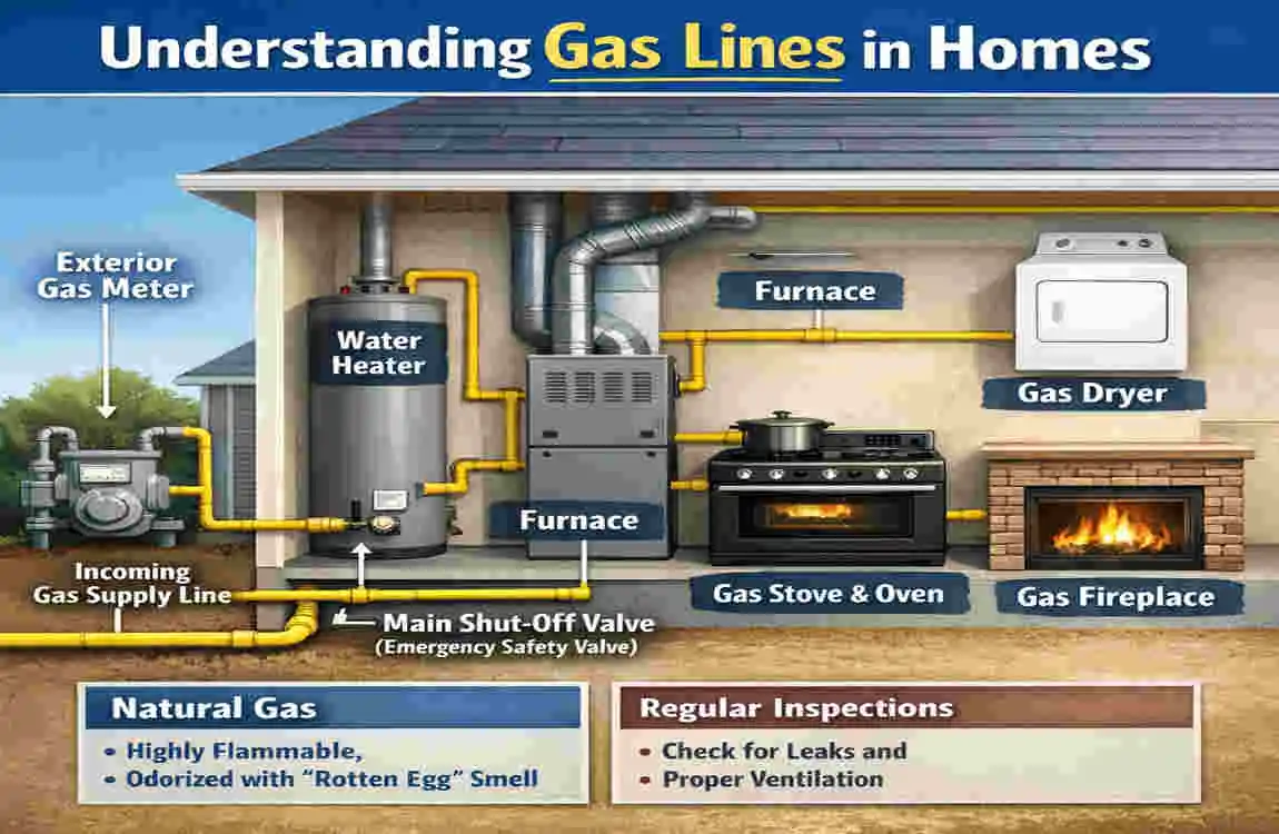 can gas lines freeze in a house