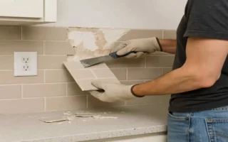 how to remove backsplash from kitchen