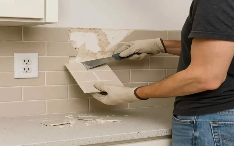 how to remove backsplash from kitchen