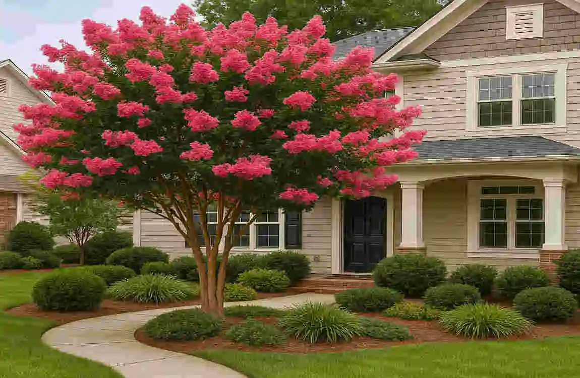 how far to plant crepe myrtle from house