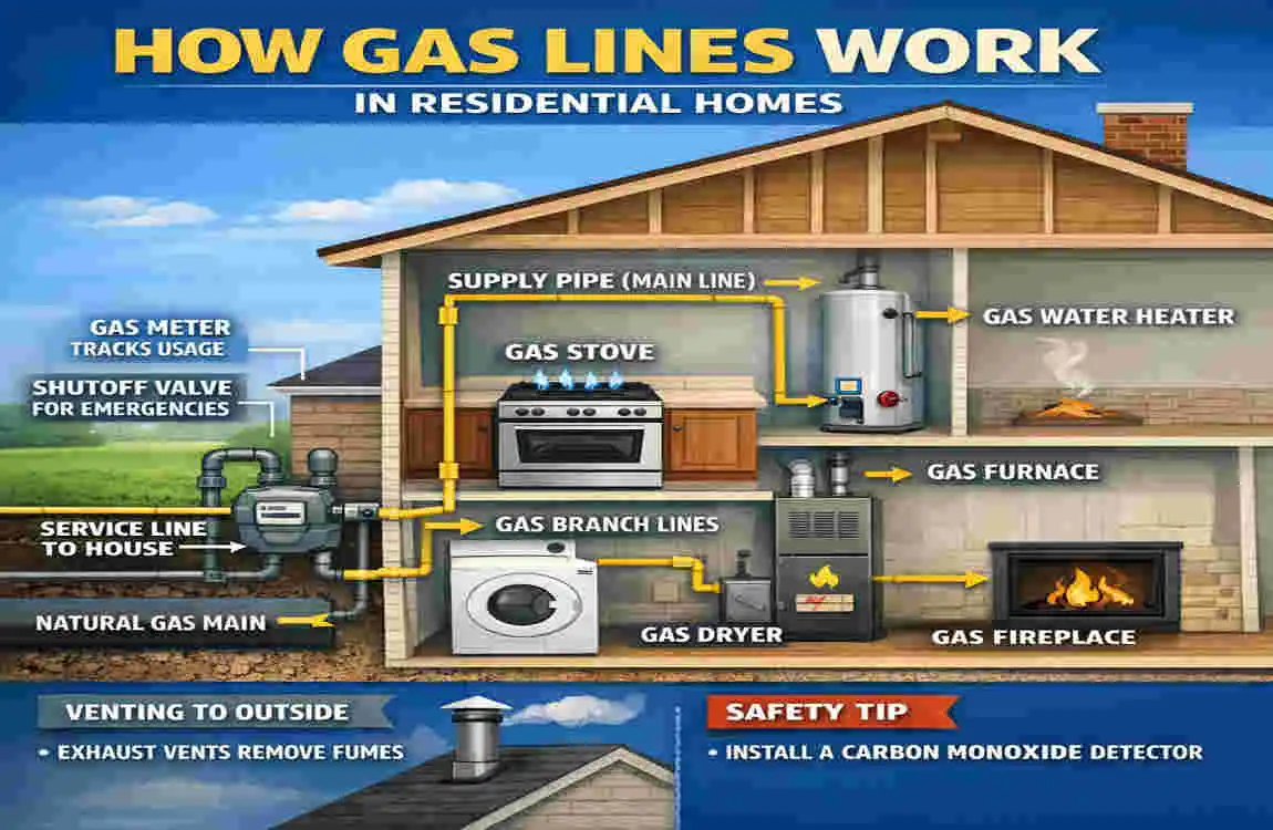can gas lines freeze in a house