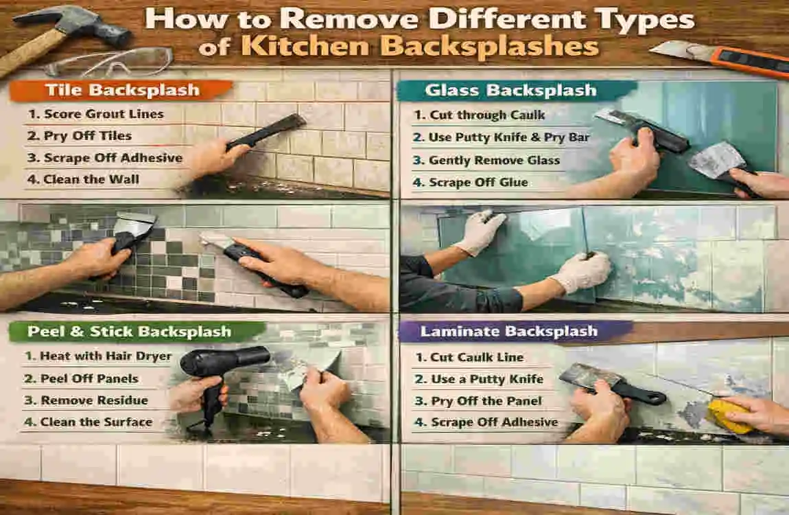 how to remove backsplash from kitchen