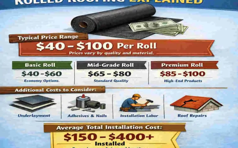 how much does a roll of rolled roofing cost