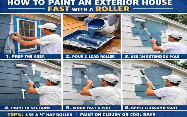 how to paint exterior house with roller