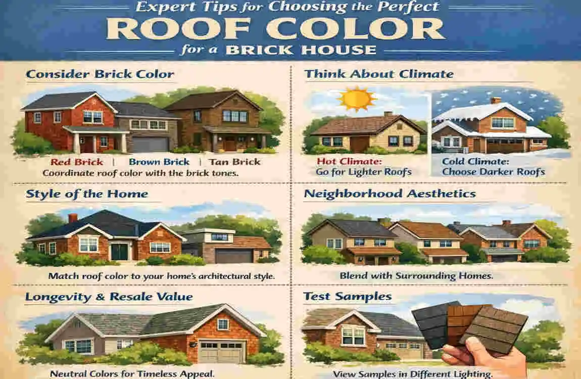 brick house roof color