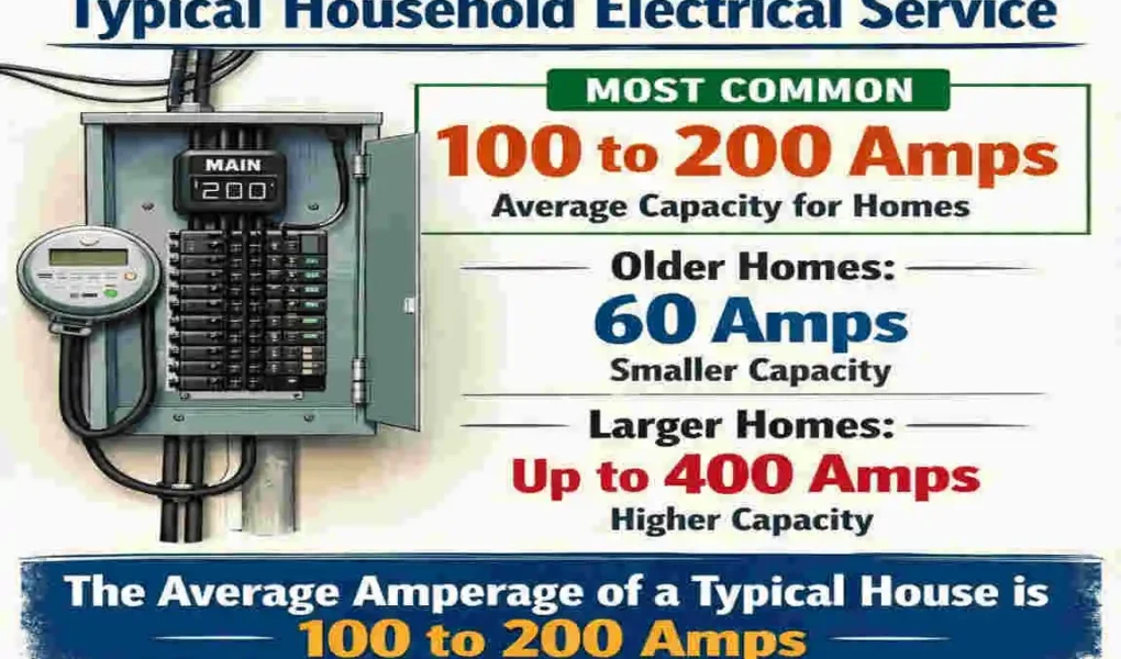what is the average amperage of a house