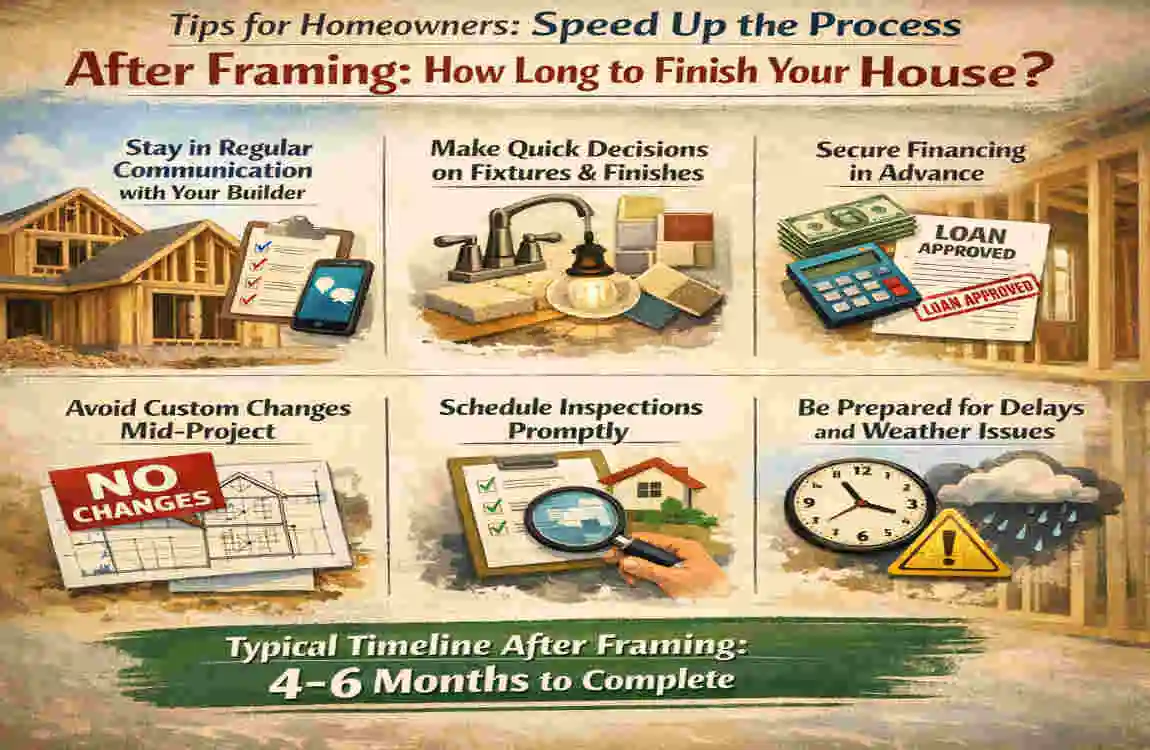 after framing how long to finish house