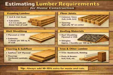 how much lumber is needed to build a house