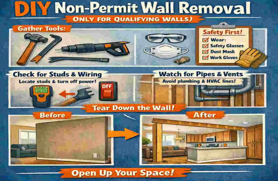 can i remove a wall in my house without a permit