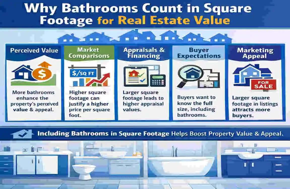 are bathrooms included in square footage
