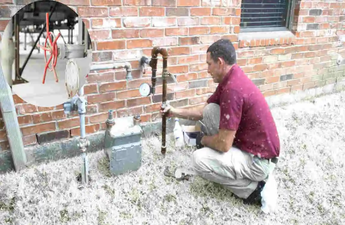 can gas lines freeze in a house