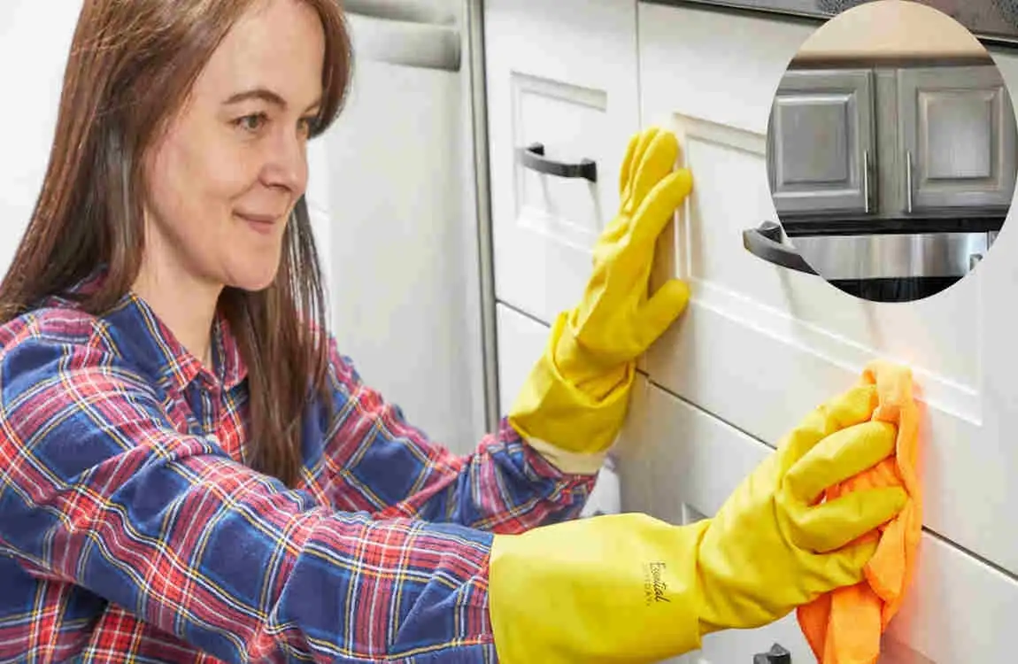 how to remove steam marks from kitchen cabinets