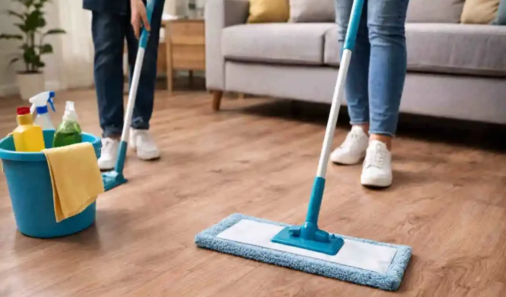 how to dry laminate flooring with water under it