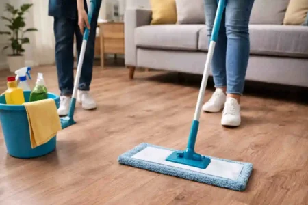 how to dry laminate flooring with water under it