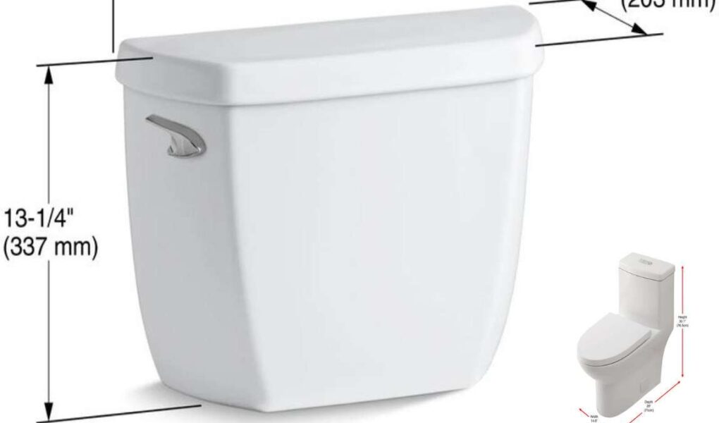 how wide is a toilet tank