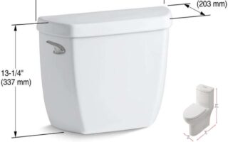 how wide is a toilet tank