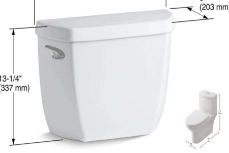 how wide is a toilet tank