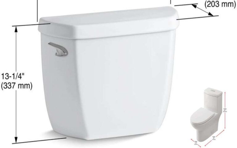 how wide is a toilet tank