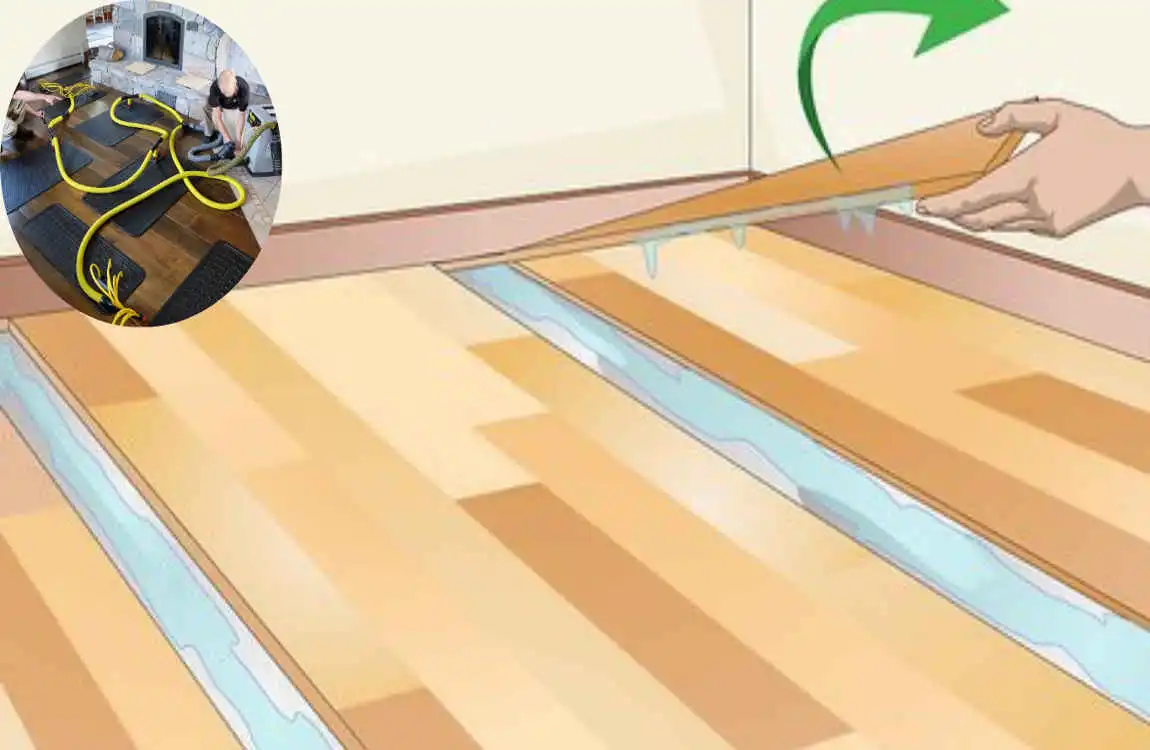 how to dry laminate flooring with water under it