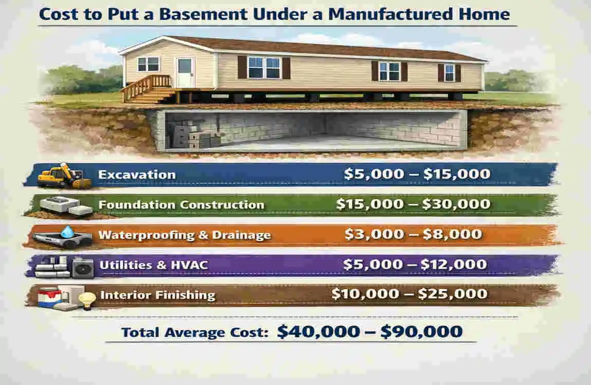 how much does it cost to put a basement under a manufactured home
