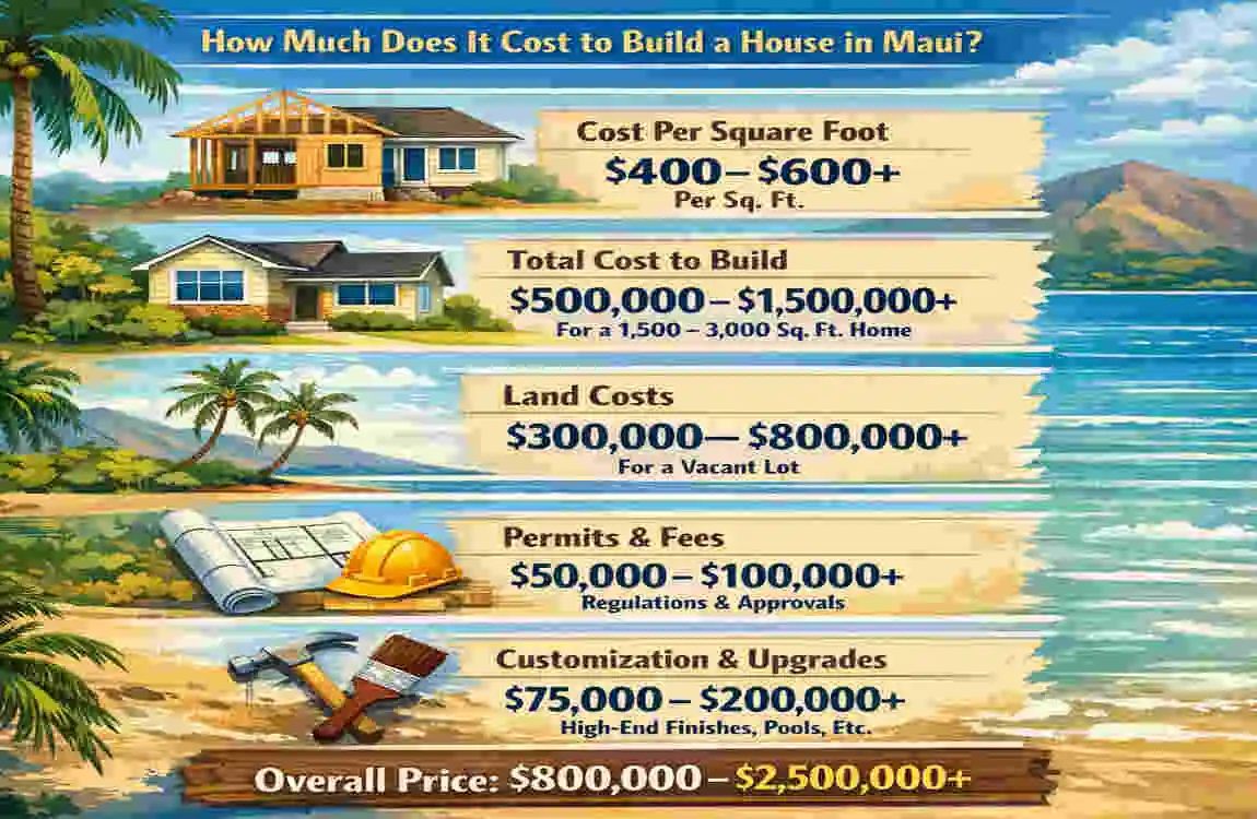 how much does it cost to build a house in maui