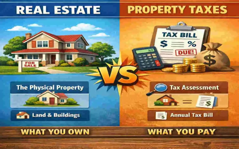 are real estate taxes the same as property taxes