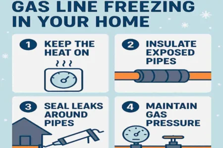 can gas lines freeze in a house