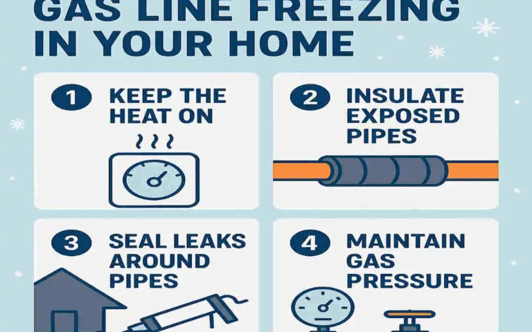 can gas lines freeze in a house