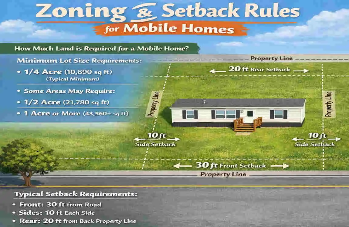 how much land is required for a mobile home
