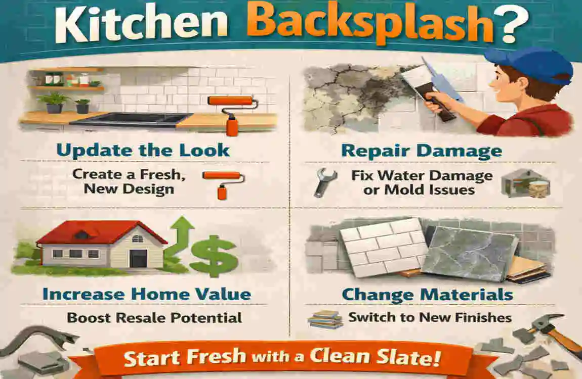 How to Remove Kitchen Backsplash