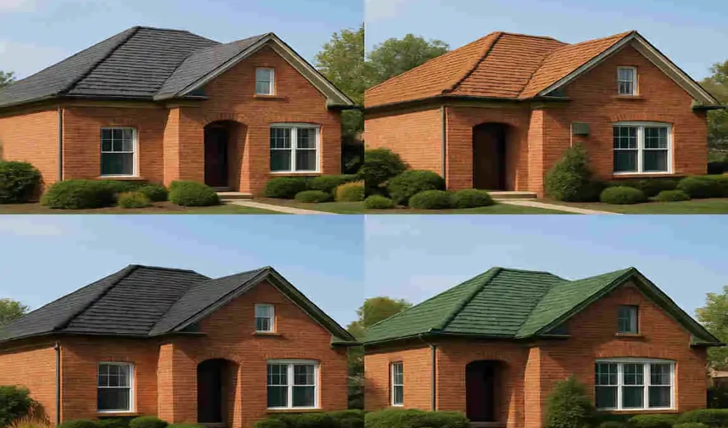 brick house roof color