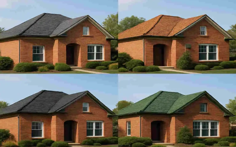 brick house roof color