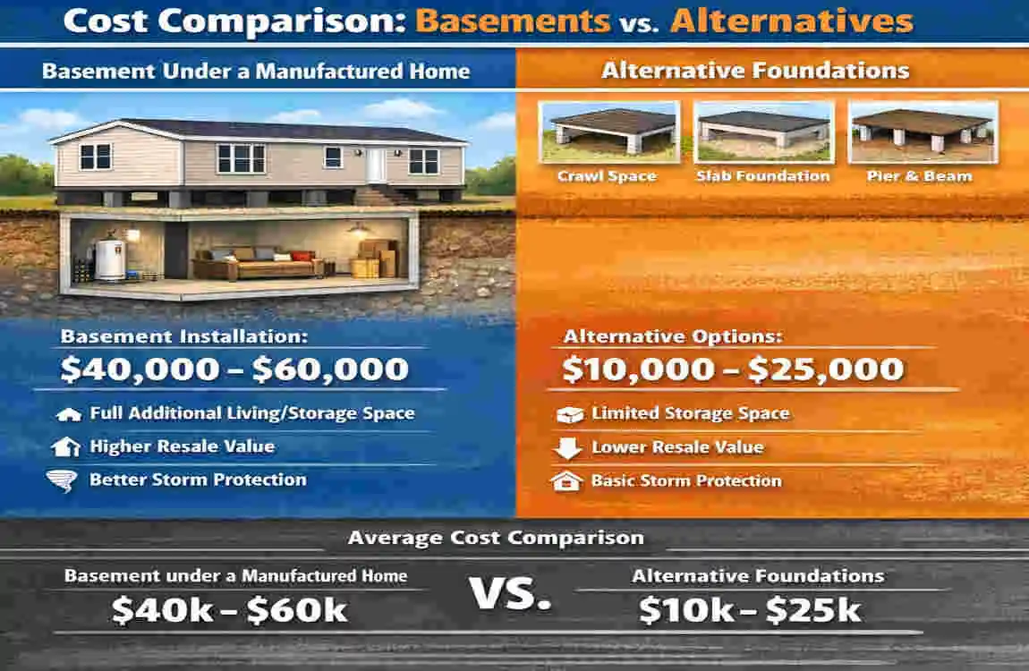 how much does it cost to put a basement under a manufactured home