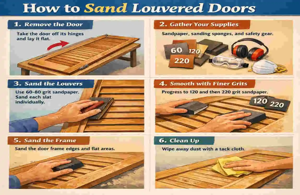 how to sand louvered doors