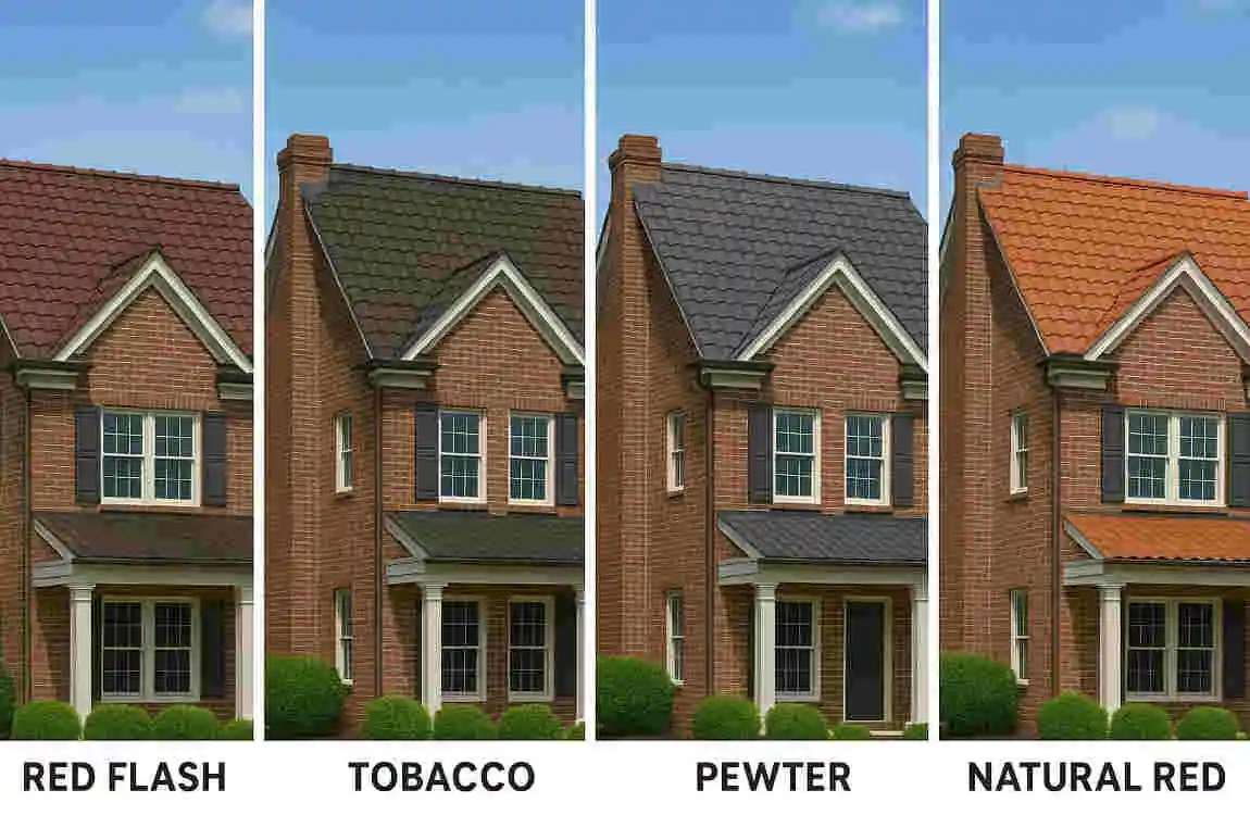 brick house roof color