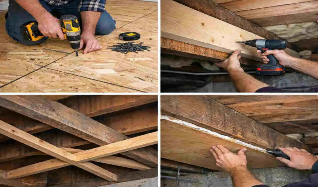 how to stiffen up a floor