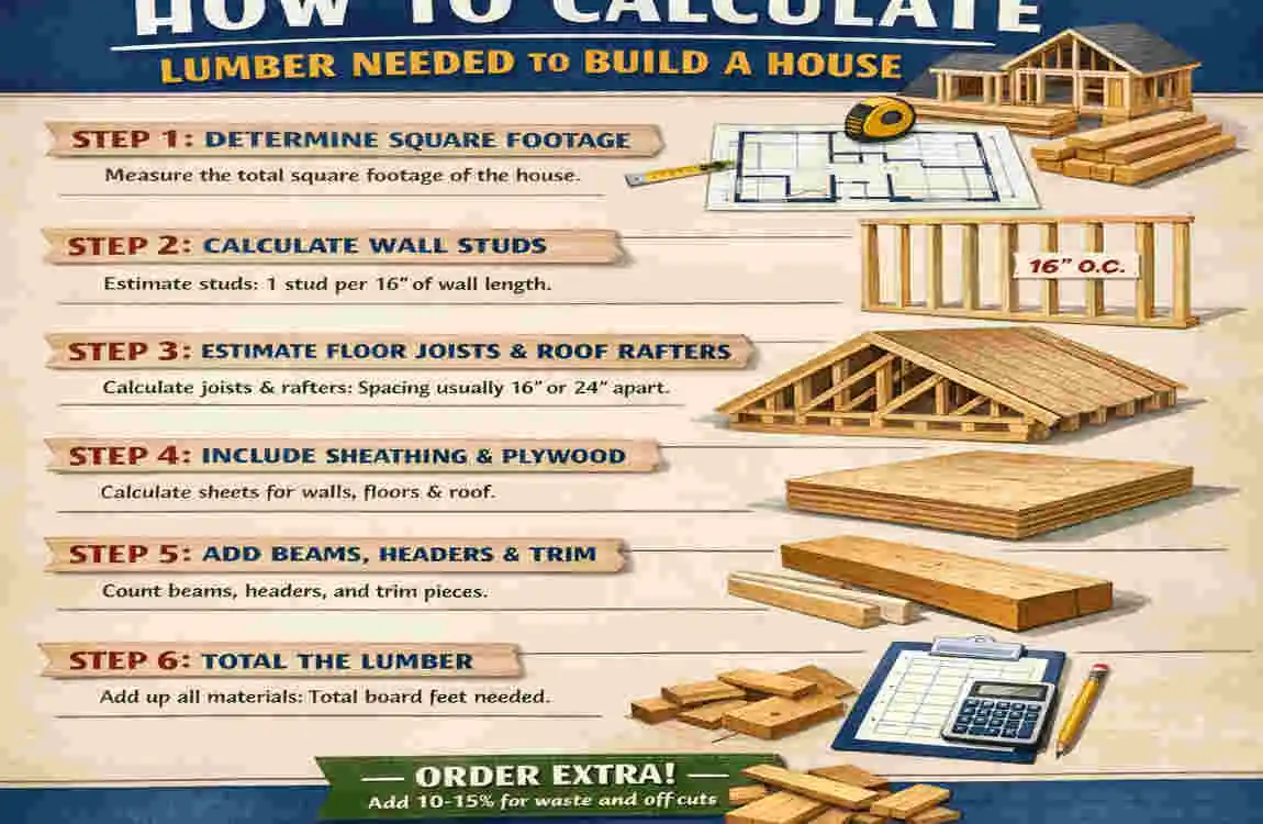 how much lumber is needed to build a house
